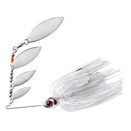 Booyah Super Shad Quad Blade Spinnerbait, 38 Oz, Pearl Shiner BYSS38609